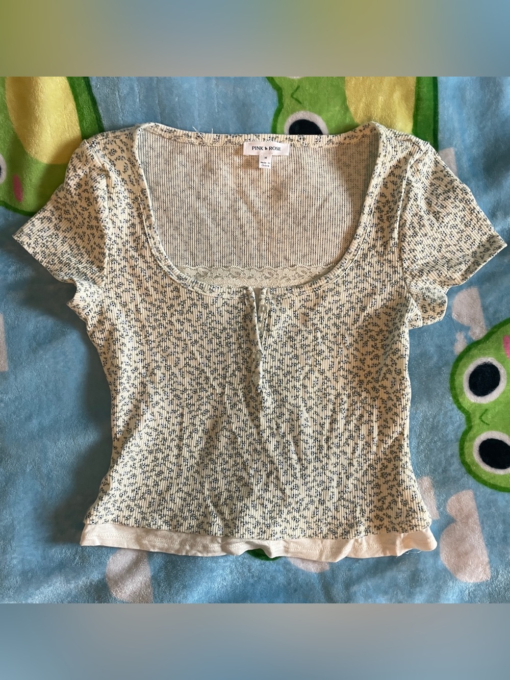 Floral Blouse Faux Cami Shirt